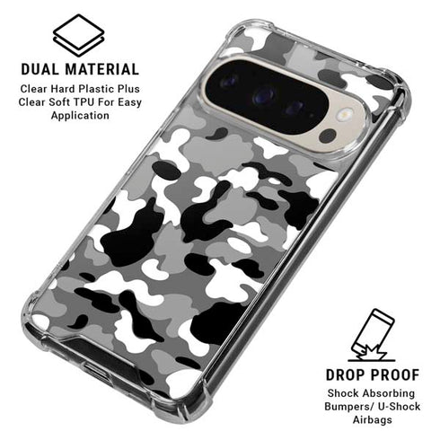 Neutral Street Camo Pixel 9/9 Pro Clear Case